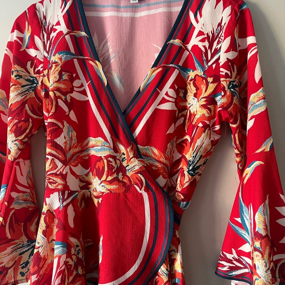 Jealous Tomato Pink and Blue Striped Top